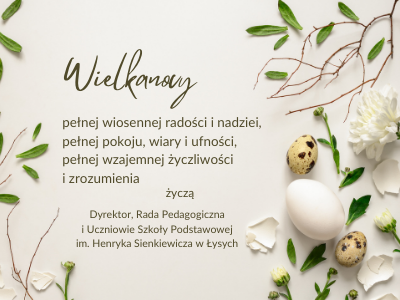 Karta z życzeniami na Wielkanoc