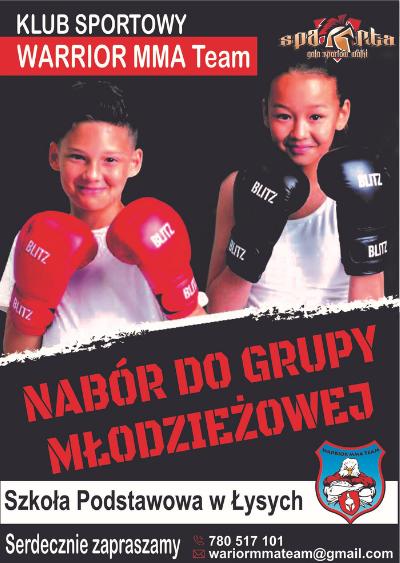 Zaproszenie na zajęcia sportowe MMA