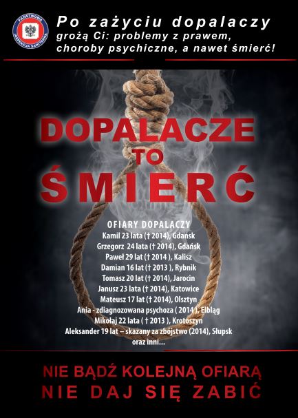 okładka dopalacze to smierc